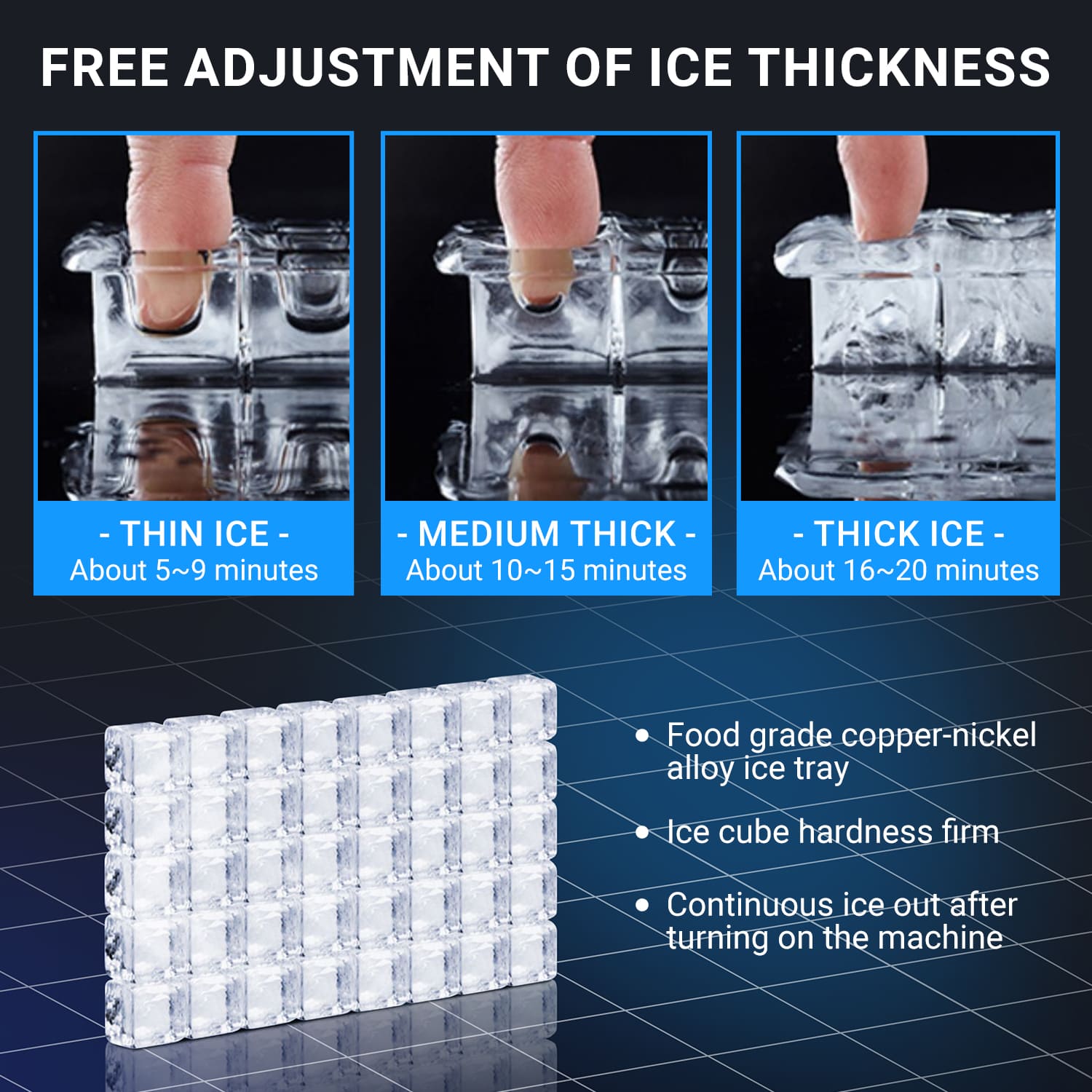 Leevot CIM-780F Undercounter Ice Maker - Commercial Grade, Air Cooled, Perfect for Bars, Offices, and Coffee Shops