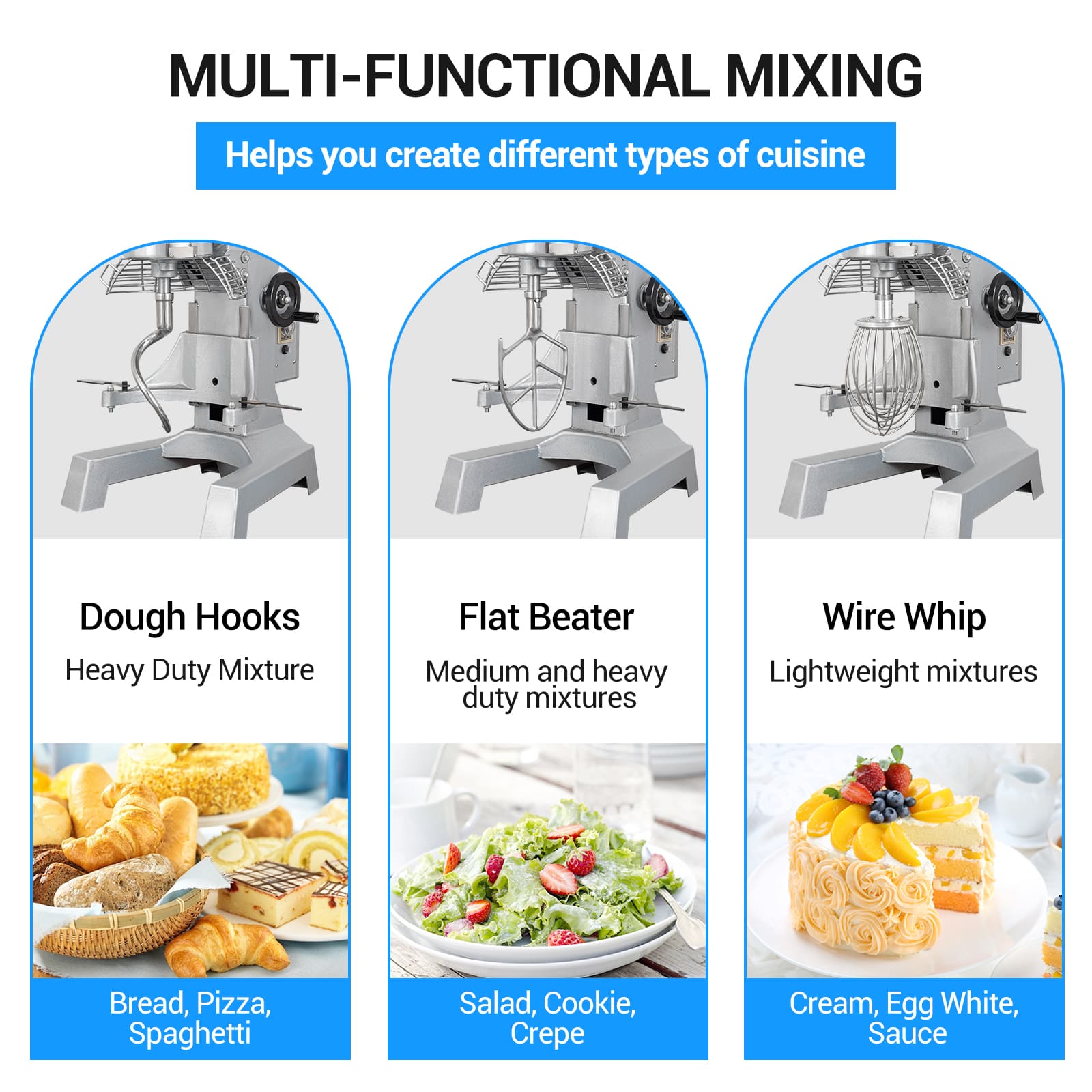 Leevot durable 15L Stand Mixer - Reliable Performance for Bakery and Pizzeria Needs