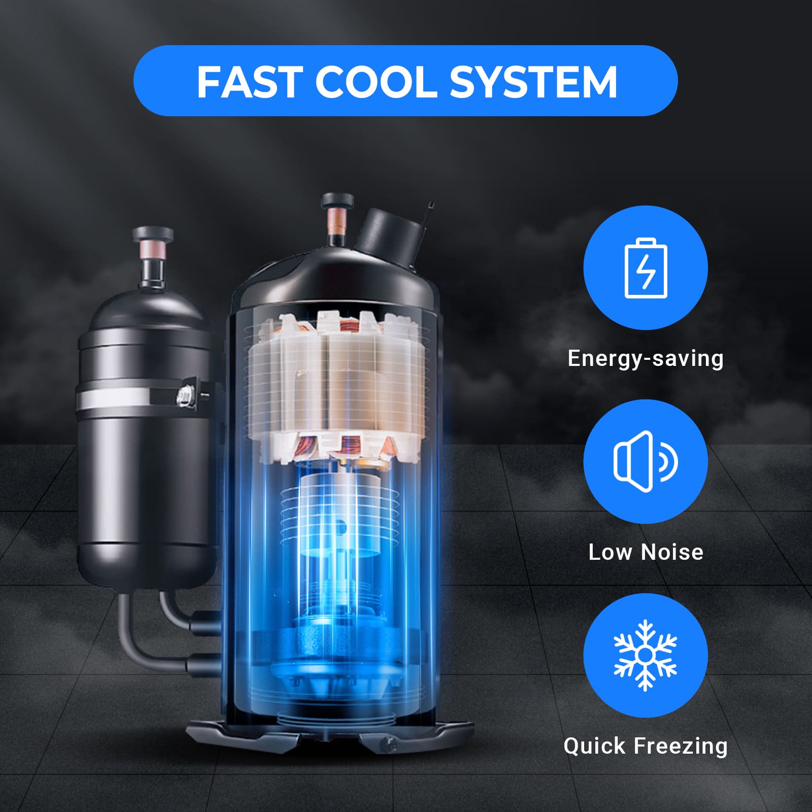 LEEVOT Commercial Soft Serve Ice Cream Machine - Floor Model, 3 Flavors, 2 *6L Hoppers, 3 Dispensers for Restaurants and Snack Bars