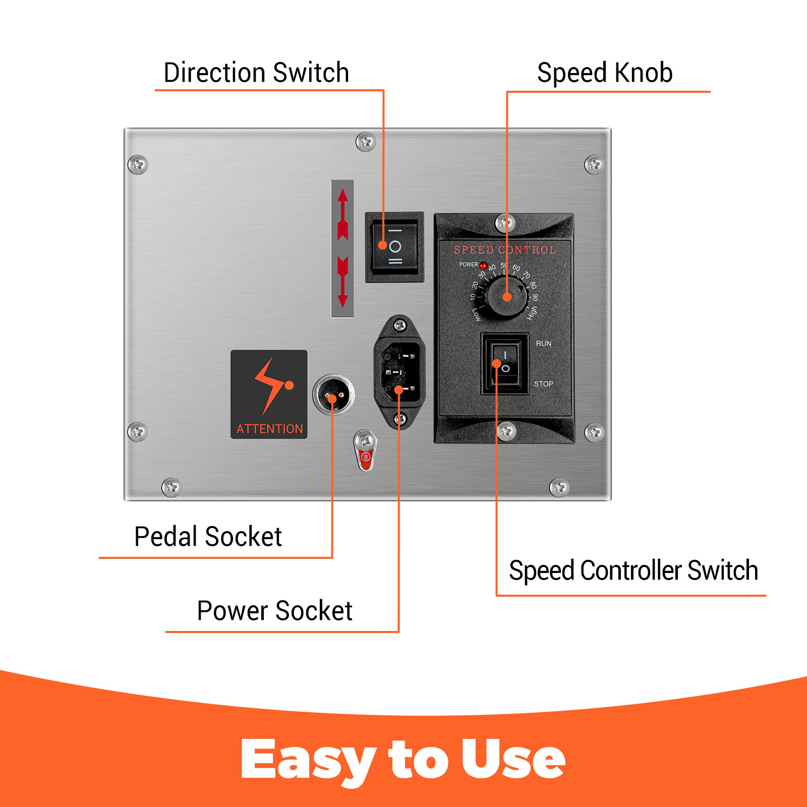 Leevot Electric Sausage Stuffer, 9 Speeds, 15L, Vertical, Stainless Steel with 4 Tubes, Home and Commercial Use